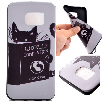 

Cat Pattern Soft Thin TPU Rubber Silicone Gel Case Cover for Samsung Galaxy S6 Edge