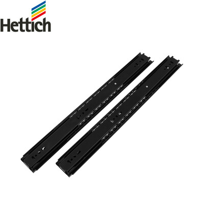 

Hettich drawer track slide rails locker cabinet three rail track chute silence thickened 18 inch black a pair of two