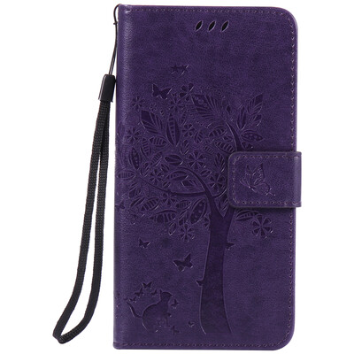

Purple Tree Design PU кожа флип крышку кошелек карты держатель чехол для SONY Z4
