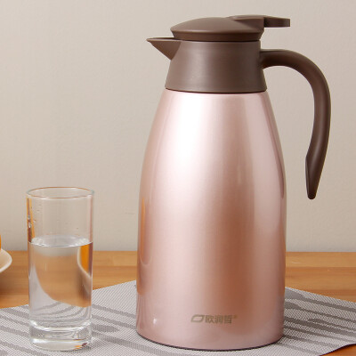 

Jingdong Supermarket Ou Runzhe insulated pot 304 stainless steel 2 liter high body button screw cap warm pot rose gold