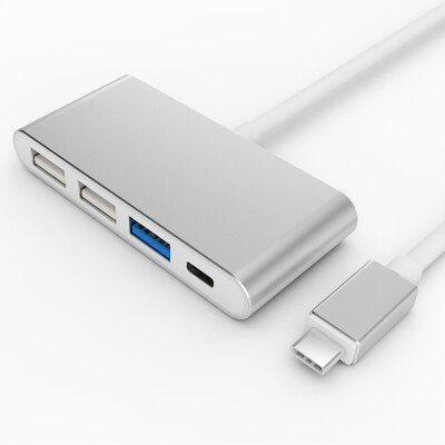 

BIAZE Type-C Conversion Cable Apple Notebook MacBook USB Adapter HUB Converter Type-C to Type-c 3-port USB HUB One-to-three R7-Silver