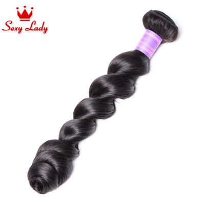

One Bundle Malaysian Virgin Hair Loose Wave Natural Black Color Malaysian Straight Virgin Hair Malaysian Human Hair Weave
