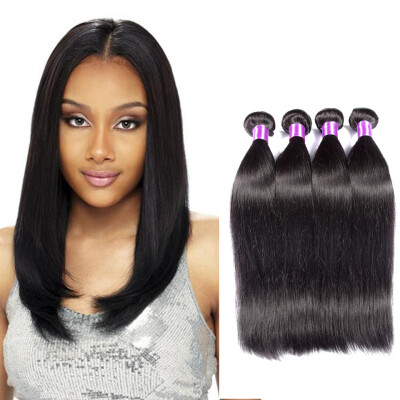 

Malaysian Straight Virgin Hair 4pcs lot wonder Malaysian Straight Hair Weave Natural Black 100gpc cheap Human Hair Extension