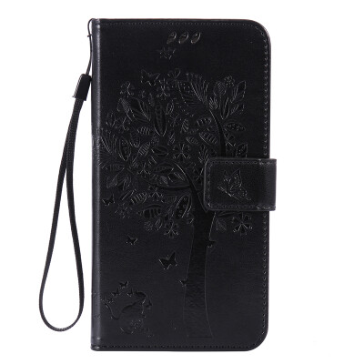 

Black Tree Design PU Leather Flip Cover Wallet Card Holder Case for SAMSUNG J7