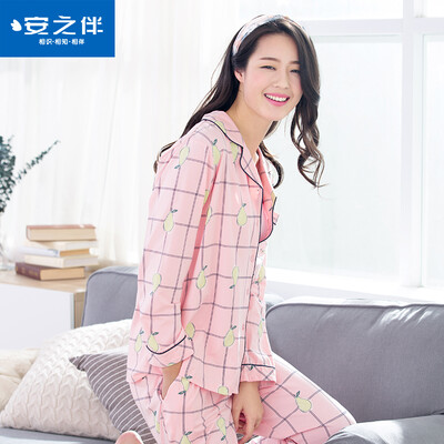 

Angel anzhiban pajamas Корейская версия сладкого и прекрасного может быть изнашивается из-за рукава с длинными рукавами осеннего домашнего костюма 71K7270 розовый L