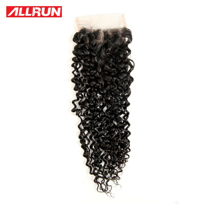 

Kinky curly Human Hair Closure Natural Color 40G/PCS Brazilian Virgin Hair Closure single Bundle Lace Closure Brazilian Curly