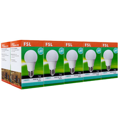 

Foshan Lighting (FSL) Светодиодная лампа Энергосберегающая лампа 7W Большая лампа E27 Crystal Daylight 6500K 10 Pack