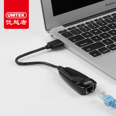 

Улучшенный человек (UNITEK) Gigabit проводной сетевой карты USB USB3.0 для RJ45 Интерфейсный кабель Apple Mac Dell / ноутбук сетевой адаптер интерфейса белый Y-3470BWH