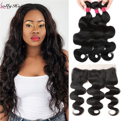 

Unprocessed Malaysian Body Wave With Closure 13x4 Ear To Ear Lace Frontal Closure With Bundles Human Hair Mink