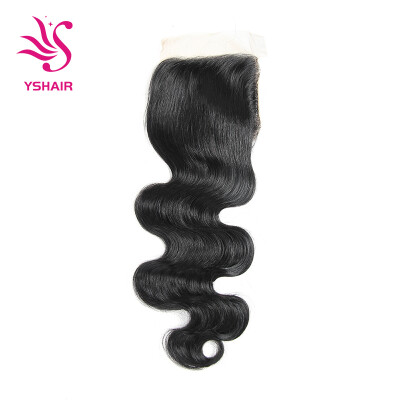 

7A 4*4 Lace Closure Body Wave Brazilian Remy Human Hair Body Wave Closure Virgin Human Hair Extension Natural Color