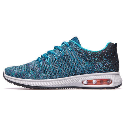

Double star running shoes male flying woven air cushion shoes spring&summer new mesh breathable cushioning running shoes sports shoes M9055 Lake Blue 43