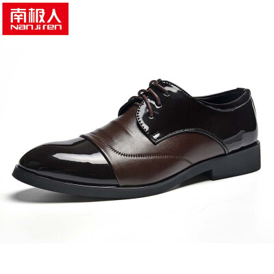 

Antarctic (Nanjiren) business casual shoes men's suits lace shoes 17108NJ1205 brown 42