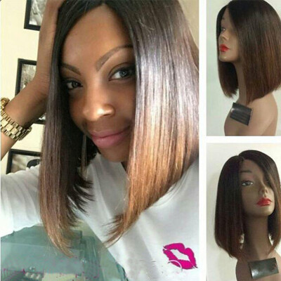 

Short ombre human hair bob wig #1bt#4 short lace front wig brazilian ombre lace front human hair wigs for black women