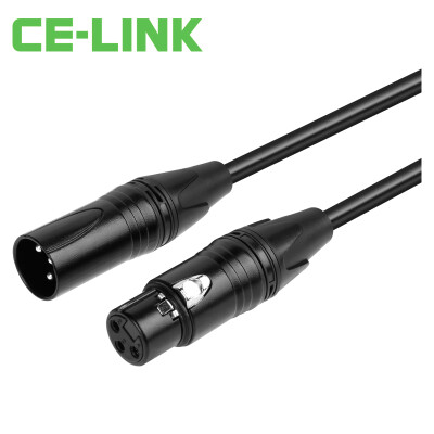 

CE-LINK 2829 DC6.5 3-контактный XLR-удлинитель аудио передачи головки кабель / 3 м с мужской гнездовой XLR микрофон аудио линейный смеситель кабеля 6,35 микрофона