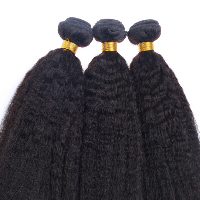 

Favor Hair 3 Bundles Kinky Straight for Black Women No Tangle Brazilian Italian Yaki Human Hair Bundles