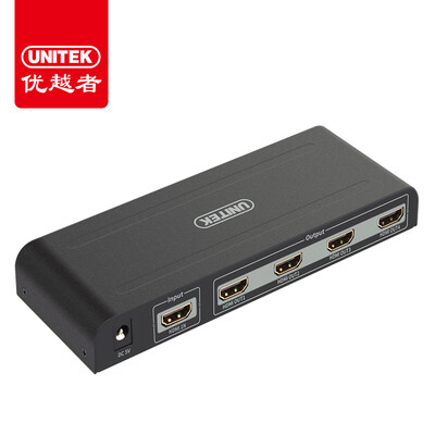 

Превосходный человек (UNITEK) hdmi дистрибьютор один четыре четыре на 4 из 4k видео подэкран цифровой высокой четкости сплит-экран компьютерная коробка ТВ-кабель 3D визуальные эффекты Y-5184A