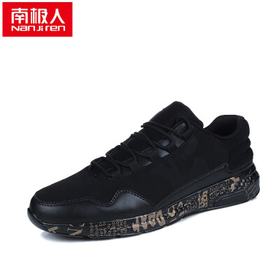 

Antarctic (Nanjiren) casual shoes men Korean version of the net breathable men's shoes 17040NJ1733 black gold 42