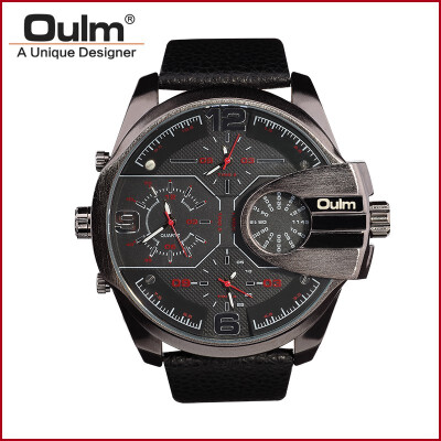 

Brand Oulm HP3790 Man Watch Quartz Sports Men Leather Strap Watches Male Wristwatch