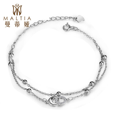 

Maltia 925 серебряный красный канат пара браслет