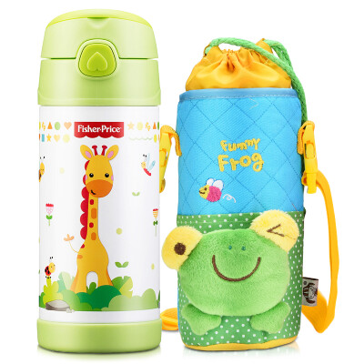 

Fisher-Price cups children's insulation kettle baby cartoon school cup (including portable cup) 320ML green