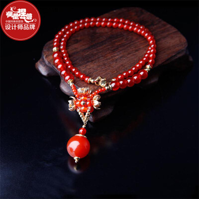 

Phoenix Nirvana wild short clavicle chain chicken year life gift red agate crystal jewelry ladies necklace