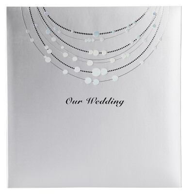 

NCL Nakabayashi silver necklace Japanese imported couples DIY plastic film affixed album / wedding album / album WYB-71526-SV