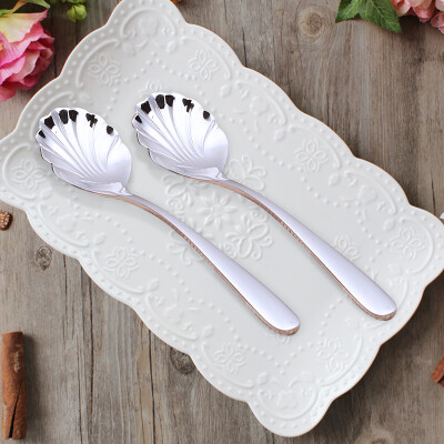 

Evian EDO 304 stainless steel Korean spoon quality shell spoon two loaded TH8542