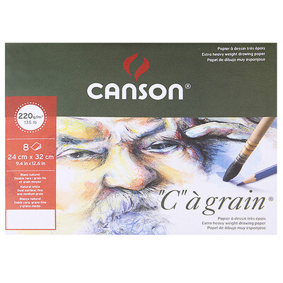 

Kont (CANSON) C à Grain Painting Art Paper Bag Watercolor Paper Envelope Paper Bag 220g A4 (240X320mm) 8pcs / bag