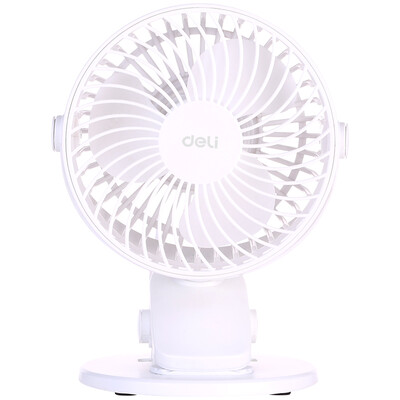 

Deli 3688 USB desktop fan student dormitory small fan fan fan folder fan two-speed adjustment can be rotated 360 degrees white