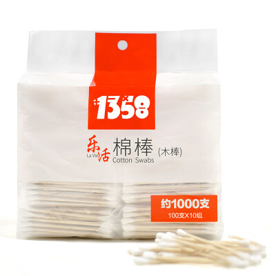 

【Jingdong supermarket】 one three five five live music clean cotton swabs cotton pad double-headed (100 * 10 group) XR-109024