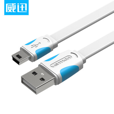 

Weining VENTION usb data cable mini T port flat MP3 mobile hard disk camera navigation cable charging line white 15 m VAS-A14-W150