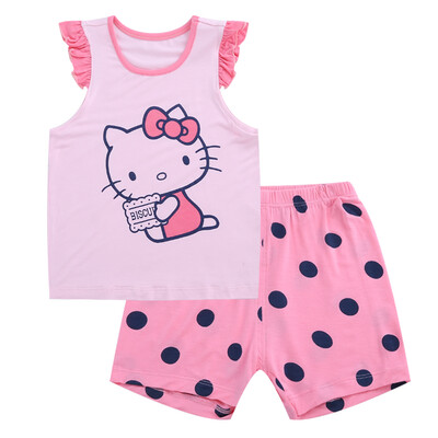 

HelloKitty Girls Vest Set Trousers Pants Outwash Set KA722CA05P0210 Water Gold Powder 100