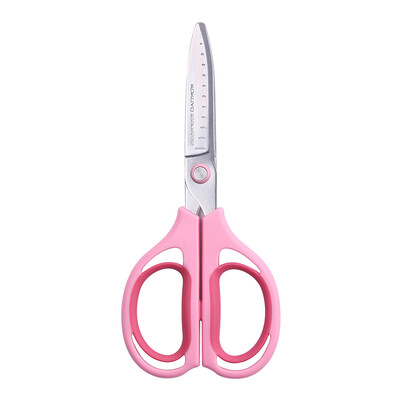 

KOKUYO comfortable handle strong air stretch scissors student office home Seamless blade pink WSCN-HSP250P
