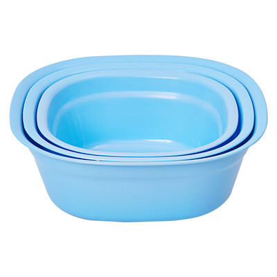 

Youjia kitchen square basin sink basin fruit basin thick plastic basin three-piece set U-6113