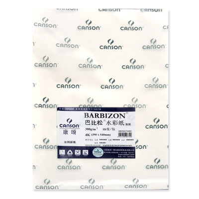 

CANSON Barbizon Watercolor Paper Professional Fine Art Painting Paper 300g 4K (390x540mm) 10pcs / Bag