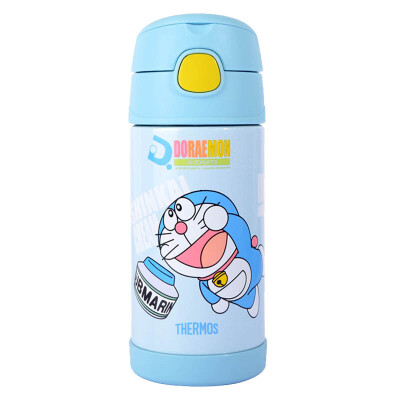 

Jingdong supermarket] THERMOS meal magician cold insulation Cup 350ml cartoon duo A dream vacuum stainless steel children's straw cup F4011 DRM003