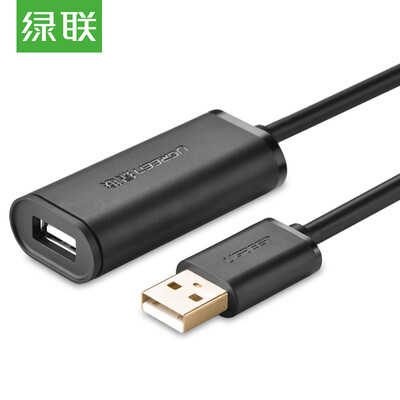 

Green UGREEN USB20 male to female signal to enlarge the extension cord wireless card USB extension cable USB data cable cable 10 meters black 10321