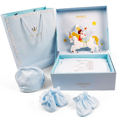 

Inter &39newborn baby gift box 10 sets of light blue 59cm