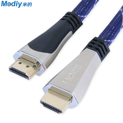 

Meter (mediy) MF-LHX0050 HDMI 2.0 позолоченный сплав цинка высокой четкости поддержка 4K компьютер PS3 просо телекабель 5 м нейлон сетчатый черный