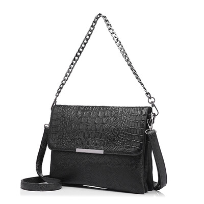 

women clutches with crocodile pattern artificial leather handbag chain messenger bags fashion ladies shoulder bag