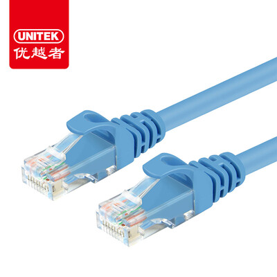 

Улучшенный человек (UNITEK) шесть разъем кабеля 3 м Cat6 восемь-проводная витая пара сетевой кабель гигабитной компьютерной сети закончил соединительный кабель синий Y-C841ABL