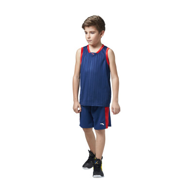 

Anta (ANTA) children's clothing boy basketball game set children's sports leisure two-piece suit 35724101 beach blue 165