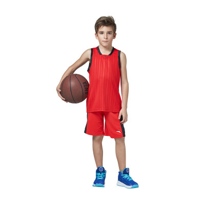 

Anta (ANTA) children's clothing boys basketball game set children's sports leisure two-piece suit 35724101 big red 165