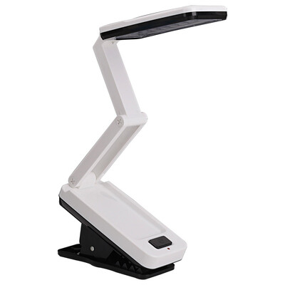 

Deli 3679 fashion LED clip folding rechargeable lamp lamp cover 270 degrees can be rotated white