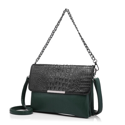 

women clutches with crocodile pattern artificial leather handbag chain messenger bags fashion ladies shoulder bag
