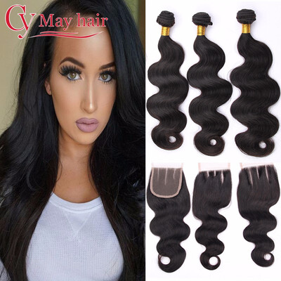

Peruvian Virgin Hair Body Wave With Closure 3 Bundles Peruvian Body Wave With Closure Cy May Hair Bundles With Closure