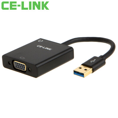 

CE-LINK 1917 USB30 to VGA converter comes with memory interface external discrete graphics computer connection HD TV projection 1080P aluminum alloy shell