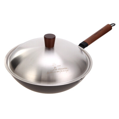 

[Jingdong Supermarket] Ami Shi iron energy-saving wok 30cm nitriding really stainless steel uncoated wok Induction Cooker Gas General Stainless Steel Cover ATH3003