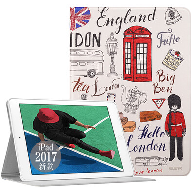 

Иллюстратор Apple новый iPad случае 2017 новый iPad7 защитный чехол мультфильм против падения кронштейн 9,7-дюймовый кожаный иллюстратор серии Лондон-стрит