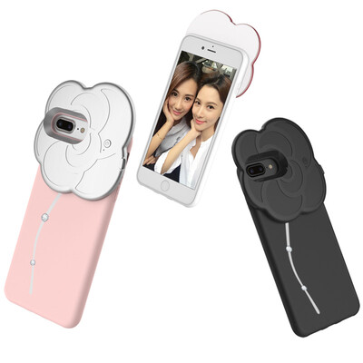 

Locks ROCK Apple 6s 78 phone case iphone6s 78 protective cover all-inclusive silicone soft shell beauty self-timer series pink